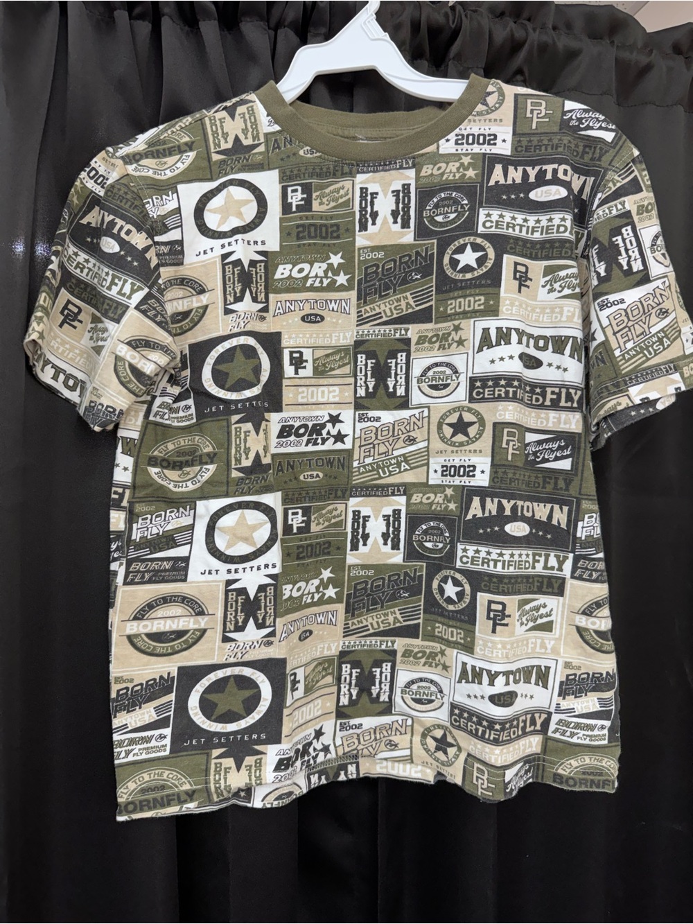 Born Fly Short-Sleeve Graphic Tee - Olive Multi